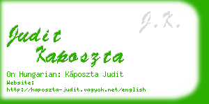 judit kaposzta business card